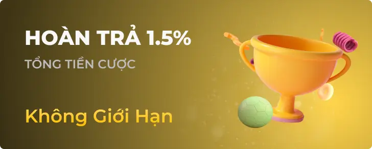 Hình ảnh khuyến mãi Hoàn Trả 1.5% tại vn123